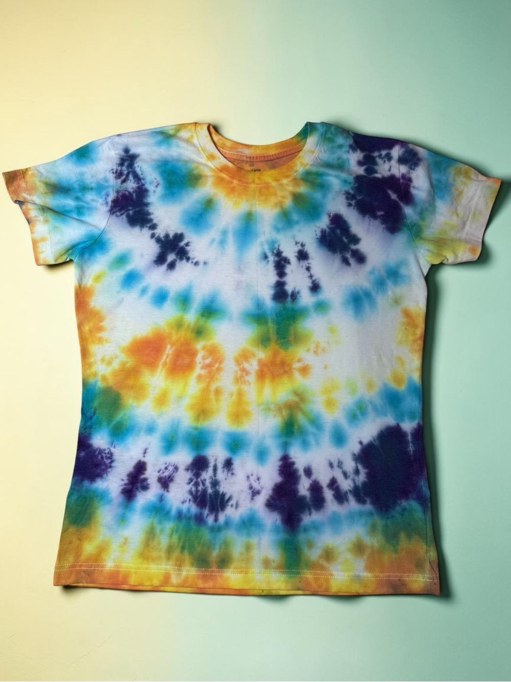 Handmade rainbow spiral tie-dye t-shirt